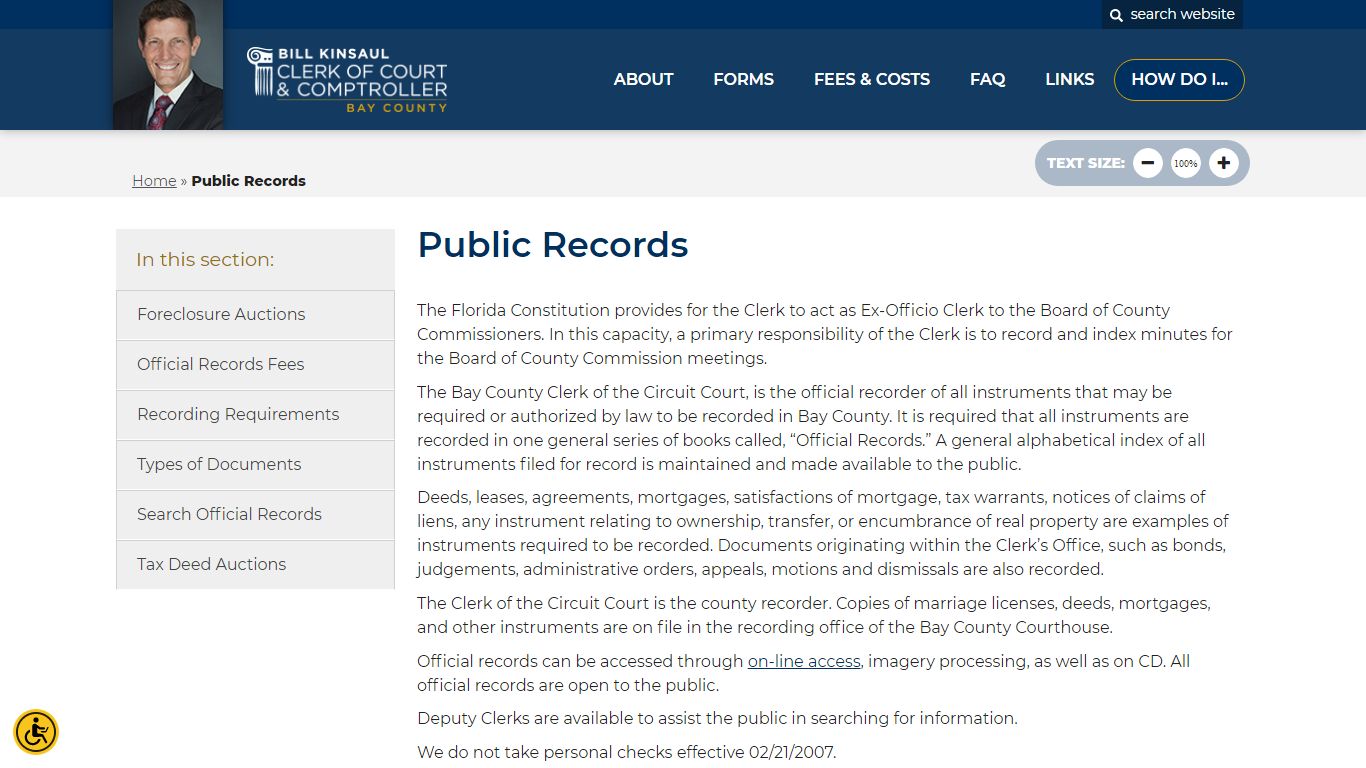 Public Records - Bay County Clerk of Court